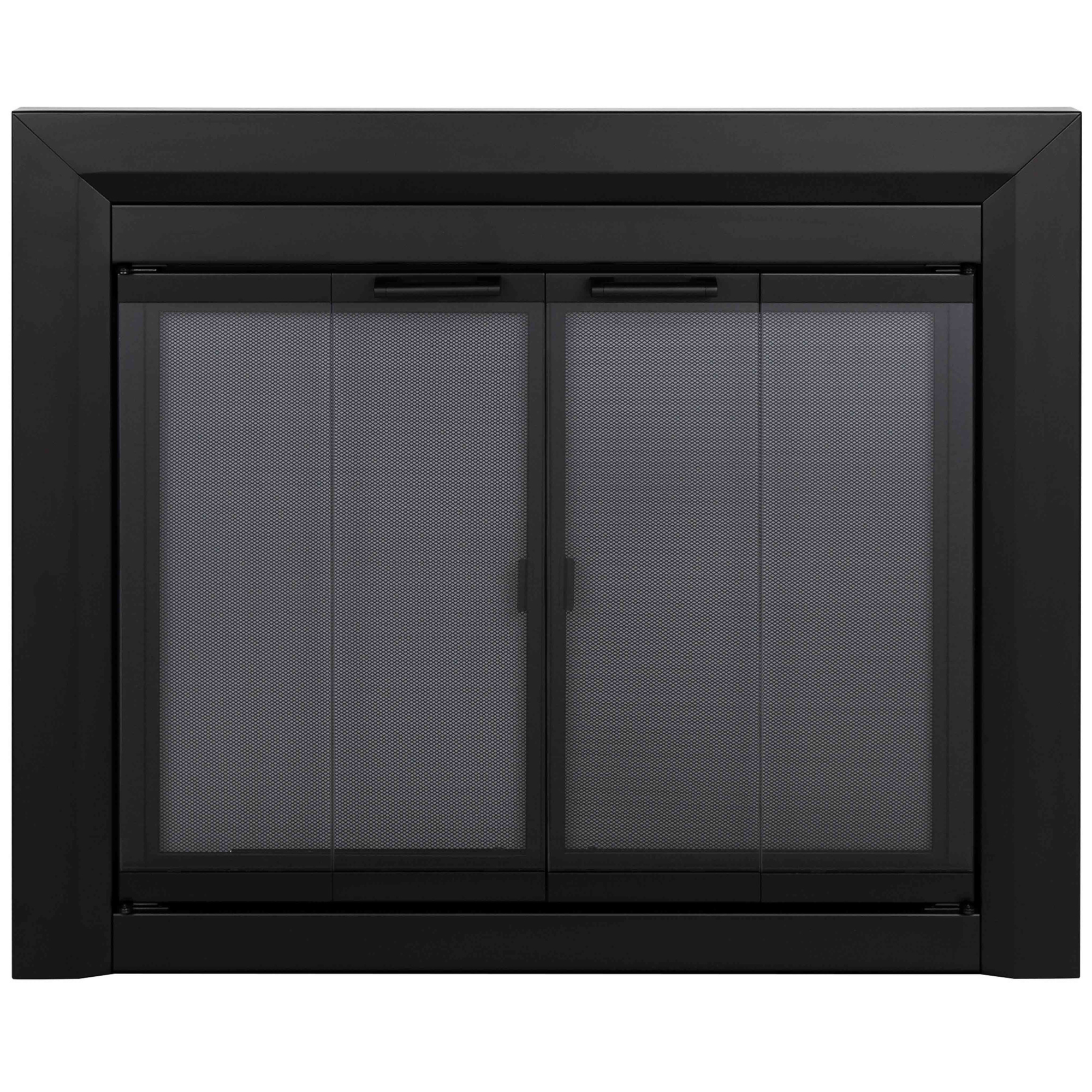 Pleasant Hearth Clairmont Fireplace Glass Door, For Masonry Fireplaces, Large, Black, Model# CM-3012